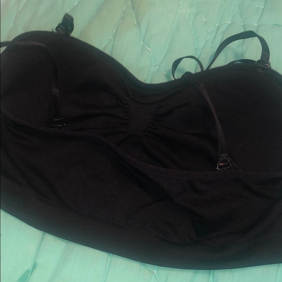 Black wireless padded size L/XL bandeau has straps - Picture 8 of 8